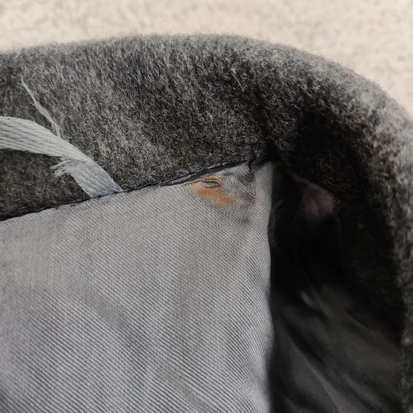 Vintage Boulevard Club Men's Long Wool & Cashmere Coat in Gray Size 42R Office - Picture 4 of 10